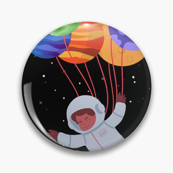 Item preview, Cartoon Astronaut with Planet parachute designed and sold by millionsmiles.