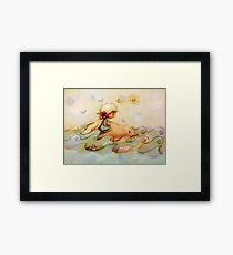 dolphin ride Framed Print