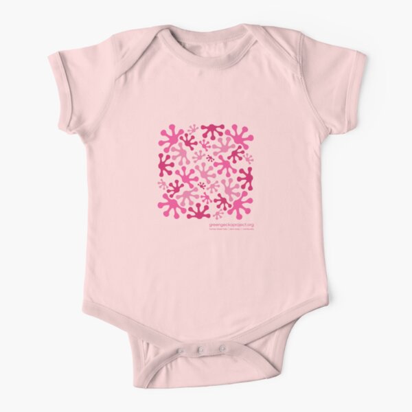 Pink Lotus Bud Short Sleeve Baby One-Piece
