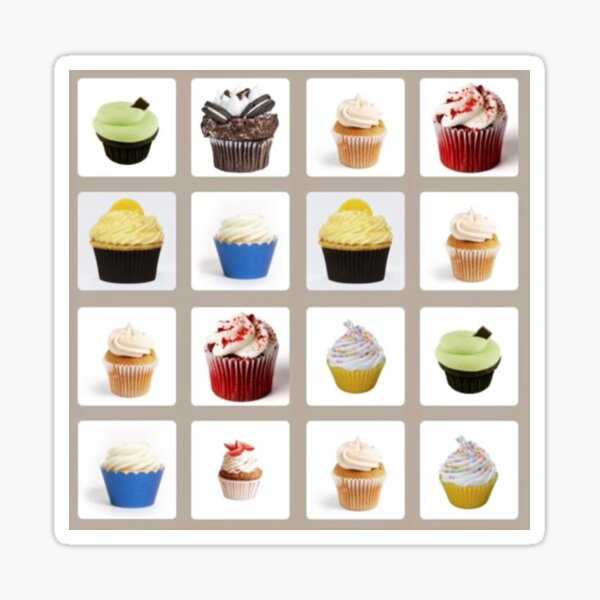 2048 cupcakes Sticker for Sale by Zoe Frank