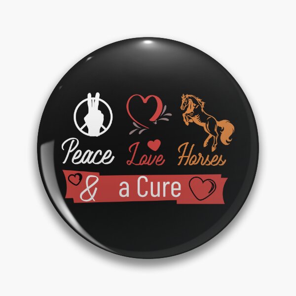 Artikelvorschau, "Peace Love Horses and a Cure, Geschenk für Pferdeliebhaber, Brustkrebs" entworfen und verkauft von adarth.