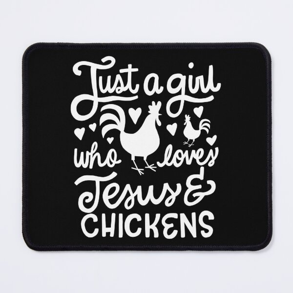 Item preview, Just A Girl Who Loves Jesus And Chickens Farmer Lover designed and sold by haselshirt.
