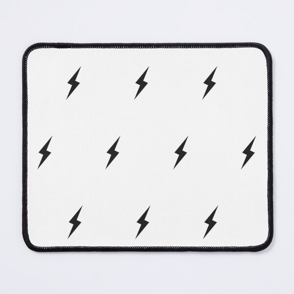 Item preview, Black lightning bolt pattern in white designed and sold by NazarliNigar.