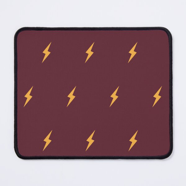Item preview, Yellow lightning bolt pattern in dark red designed and sold by NazarliNigar.