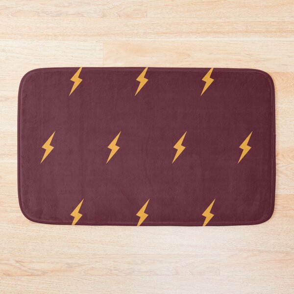 Item preview, Yellow lightning bolt pattern in dark red designed and sold by NazarliNigar.