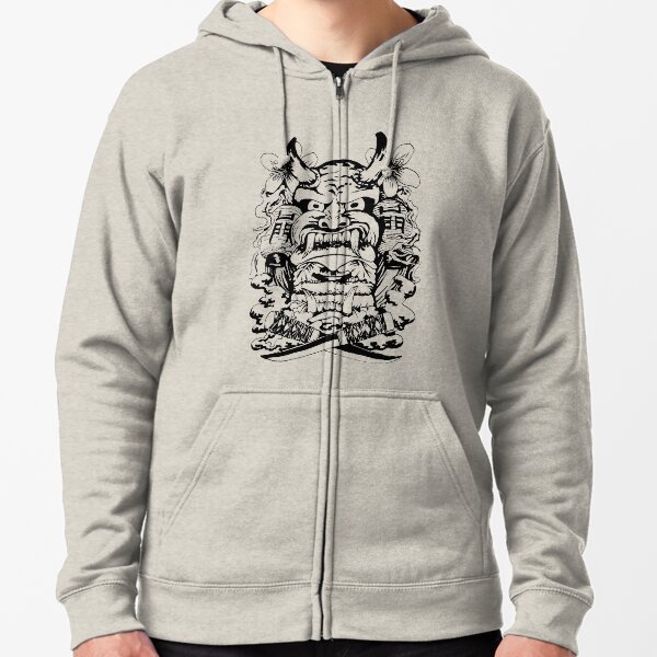 Démon japonais Veste zippée à capuche