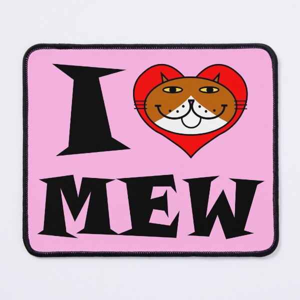 Item preview, I HEART MEW - ORANGE AND WHITE TUXEDO CAT designed and sold by RawSunArt.