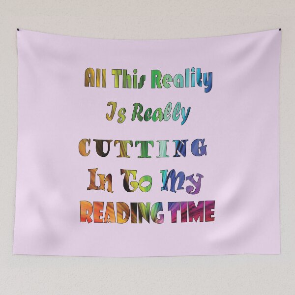 Item preview, Reality Vs Reading Book Nerd Quote Lettering designed and sold by PraArts2002.