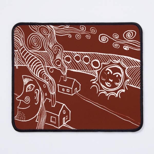 Item preview, the sun and the moon descended on the village in brown designed and sold by Istvan Ocztos.