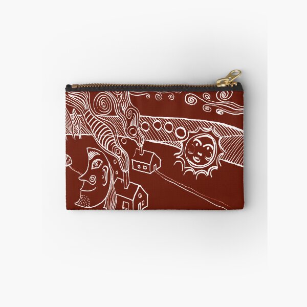 Item preview, the sun and the moon descended on the village in brown designed and sold by Istvan Ocztos.