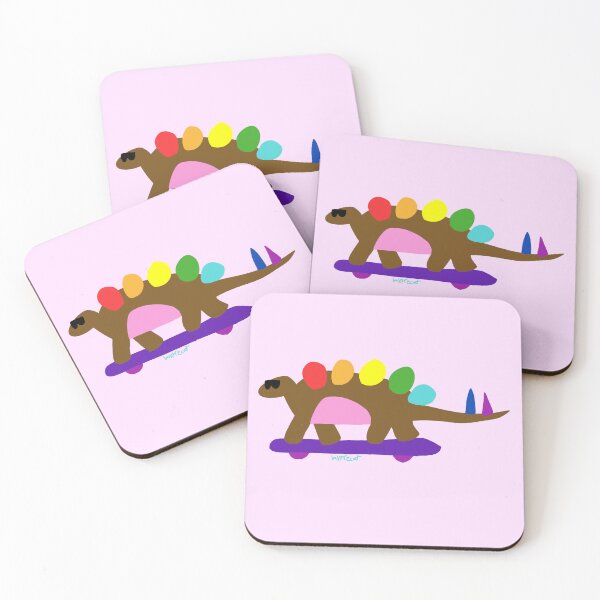 Item preview, gay pride skater stegosaurus designed and sold by wintrecat.