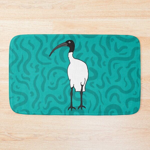 Item preview, Bin Chicken Squiggly Art on Teal designed and sold by Digitaldingo.
