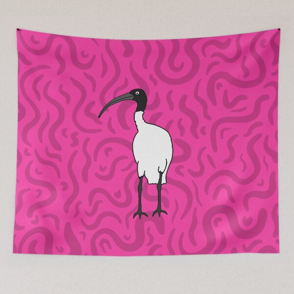 Item preview, Bin Chicken Squiggly Art on Pink designed and sold by Digitaldingo.