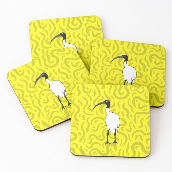 Item preview, Bin Chicken Squiggly Art on Yellow designed and sold by Digitaldingo.