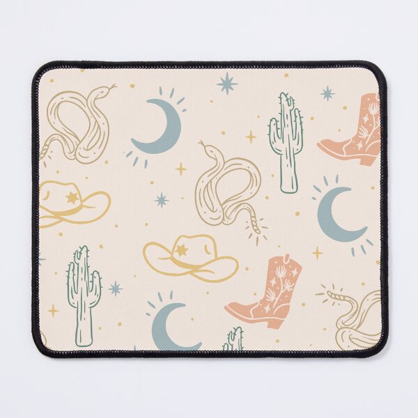 Item preview, HOWDY HOWDY HOWDY YALL | Western Pattern Cowgirl Rodeo Prick Cowboy Boot Cowgirl Hat Moon Stars Desert Night | White Background designed and sold by PEARROT.