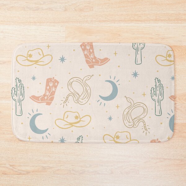 Item preview, HOWDY HOWDY HOWDY YALL | Western Pattern Cowgirl Rodeo Prick Cowboy Boot Cowgirl Hat Moon Stars Desert Night | White Background designed and sold by PEARROT.