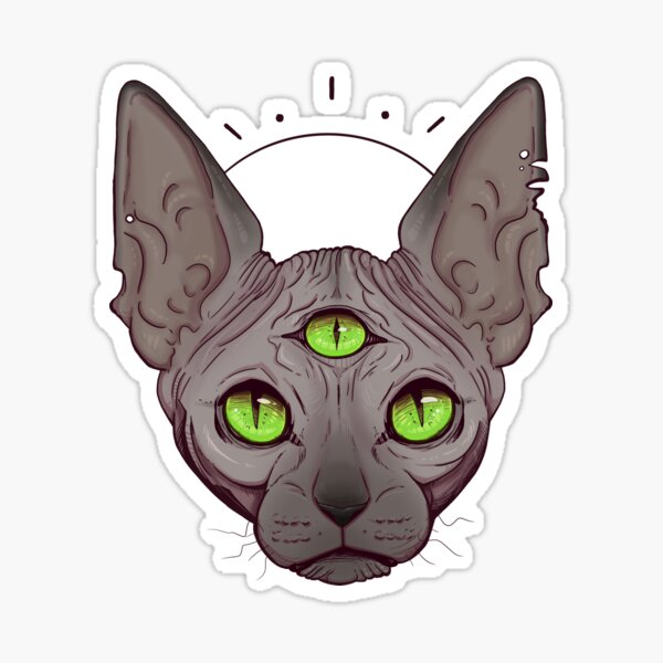 Item preview, Three eyed sphynx cat  designed and sold by Ashley2899.