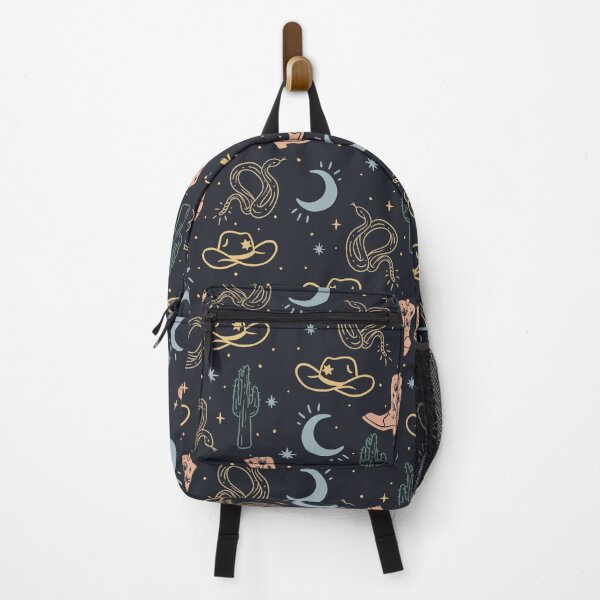 Item preview, HOWDY HOWDY HOWDY YALL | Western Pattern Cowgirl Rodeo Prick Cowboy Boot Cowgirl Hat Moon Stars Desert Night | Navy Blue Background designed and sold by PEARROT.