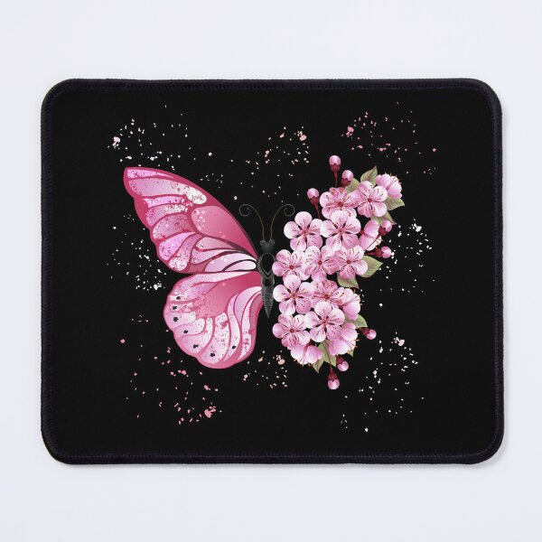 Item preview, Pink Butterfly Flower Pink Sparkles Art - Garden Design designed and sold by CreativNode.