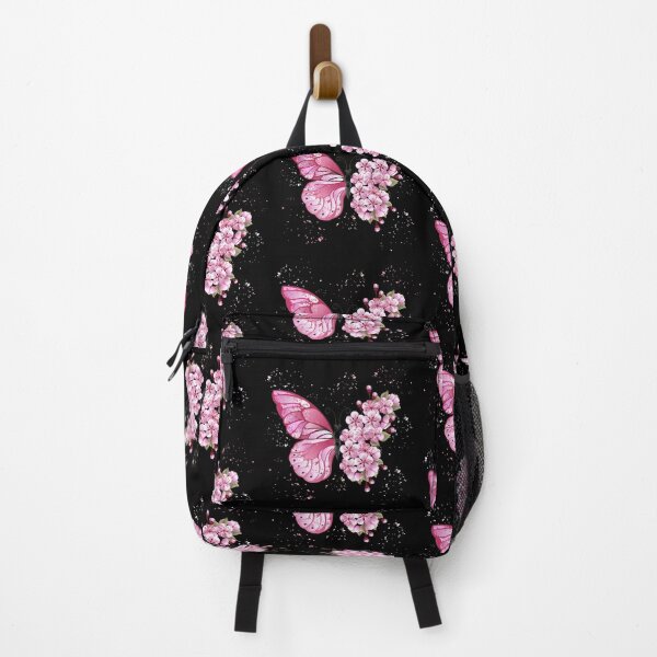 Item preview, Pink Butterfly Flower Pink Sparkles Art - Garden Design designed and sold by CreativNode.