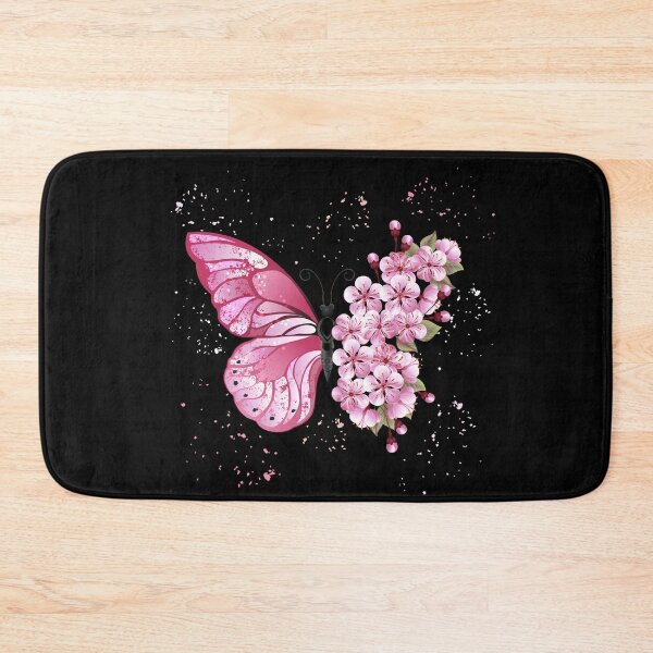 Item preview, Pink Butterfly Flower Pink Sparkles Art - Garden Design designed and sold by CreativNode.