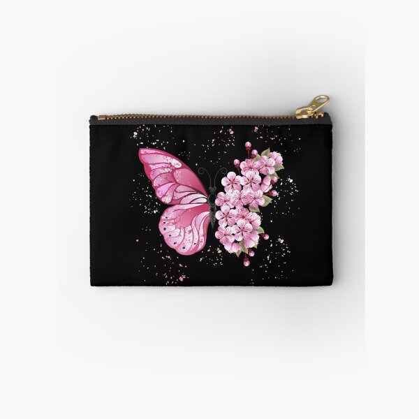 Item preview, Pink Butterfly Flower Pink Sparkles Art - Garden Design designed and sold by CreativNode.