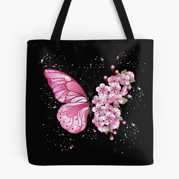 Item preview, Pink Butterfly Flower Pink Sparkles Art - Garden Design designed and sold by CreativNode.