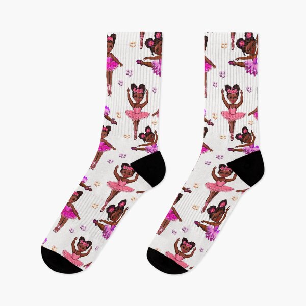 Item preview, African American, Black ballerina girls with corn rows ballet dancing 3 !  black girl with Afro hair and dark brown skin wearing a pink tutu. Love Ballet designed and sold by Artonmytee.