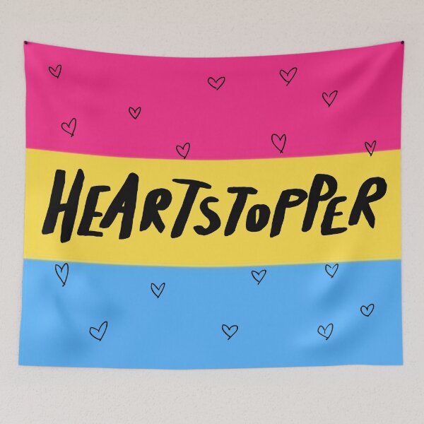 Item preview,  heartstopper logo, pansexual pride flag designed and sold by Diygurugirl.