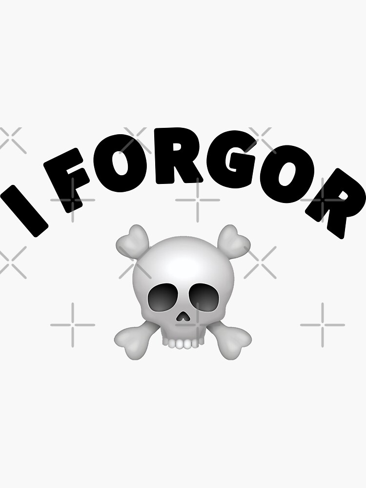 I forgor Sticker for Sale by Jabaroni