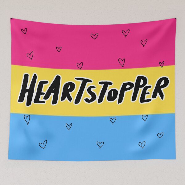 Item preview, heartstopper logo, pansexual pride flag designed and sold by Diygurugirl.