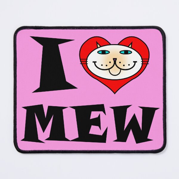 Item preview, I HEART MEW - FLAME POINT SIAMESE CAT designed and sold by RawSunArt.