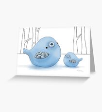 Blue Birds of Happiness Greeting Card