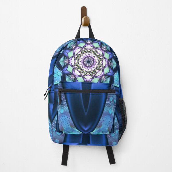 Item preview, Intertwining Mandala in Blue, Turquoise and Purple designed and sold by Kelly Dietrich Mandala & Fractal Art.