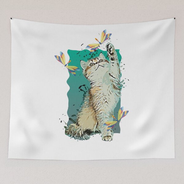 Item preview, KITTY AND DRAGONFLIES designed and sold by Tammera.