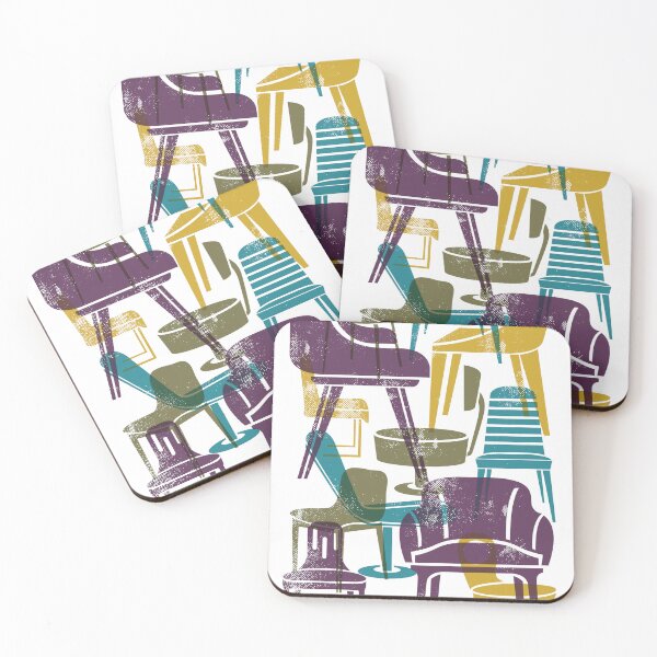 Item preview, Mid-Century Modern Chairs 2 in Overlapping GTYP designed and sold by moosemtndesign.