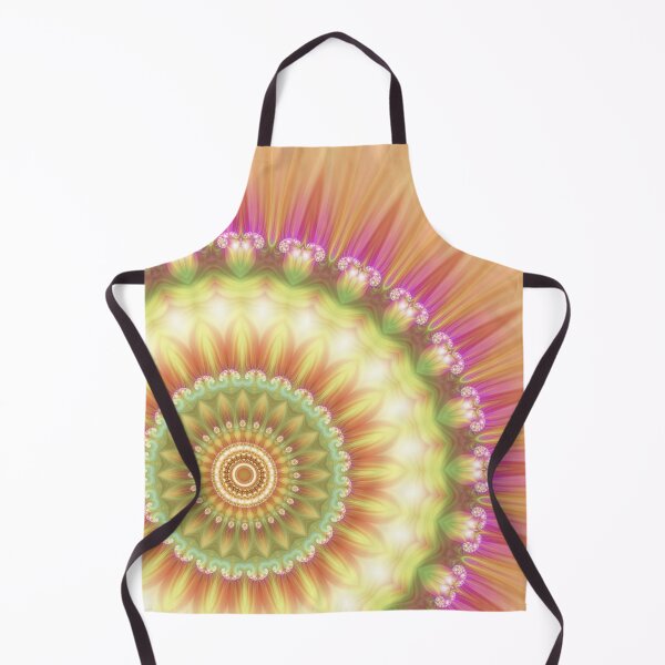 Item preview, Beauty Mandala 01 in Pink, Yellow, Green and White designed and sold by Kelly Dietrich Mandala & Fractal Art.