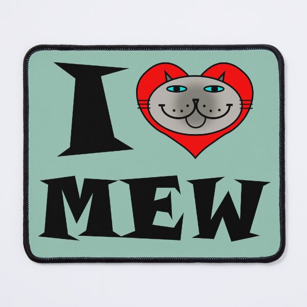 Item preview, I HEART MEW - BLUE POINT SIAMESE CAT designed and sold by RawSunArt.