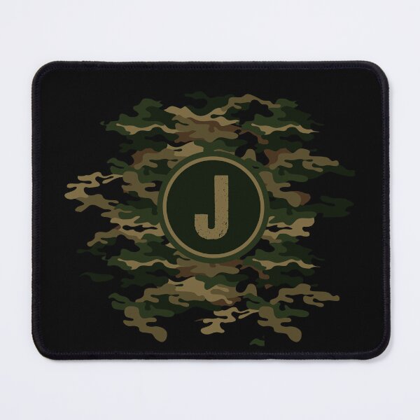 Item preview, Monogram Initial Letter J Military Army Camouflage designed and sold by MintaApparel.