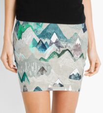 Call of the Mountains (in evergreen) Mini Skirt