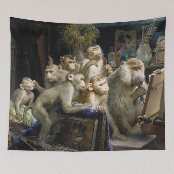 Item preview, A Visit to the Artist's Studio Gabriel von Max designed and sold by TeeARTHY.