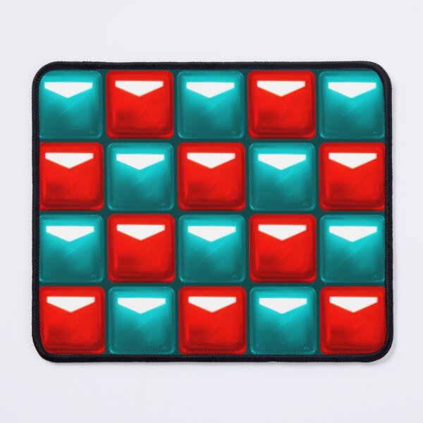 Item preview, Beat Saber Block Pattern 2022 - Crimson Red & Cerulean Blue designed and sold by JessySketches.
