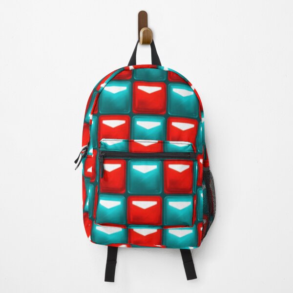 Item preview, Beat Saber Block Pattern 2022 - Crimson Red & Cerulean Blue designed and sold by JessySketches.