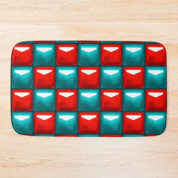 Item preview, Beat Saber Block Pattern 2022 - Crimson Red & Cerulean Blue designed and sold by JessySketches.