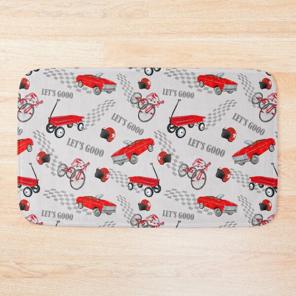 Item preview, Red Vintage vehicle pattern designed and sold by CheekyColours.
