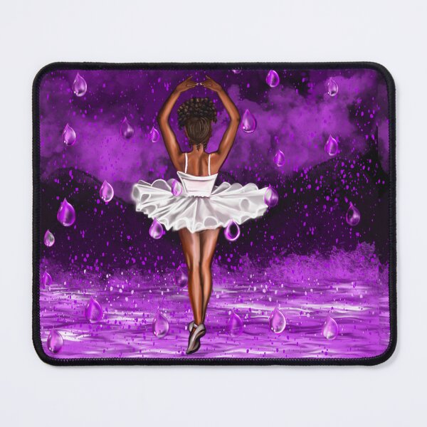 Item preview, Black ballerina with white tutu dancing in the rain, ballerina among raindrops falling into Water designed and sold by Artonmytee.