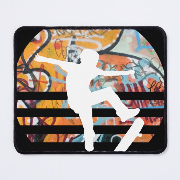 Item preview, Cool Skateboarder orange and blue grafitti retro sunset summer designed and sold by Zevy-Darling.