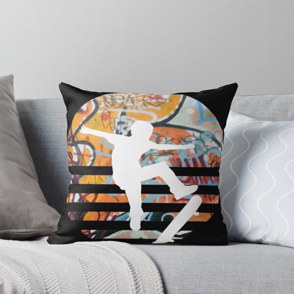 Item preview, Cool Skateboarder orange and blue grafitti retro sunset summer designed and sold by Zevy-Darling.