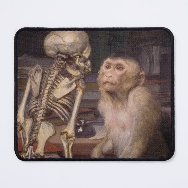 Item preview, Monkey before skeleton, by Gabriel von Max designed and sold by TeeARTHY.