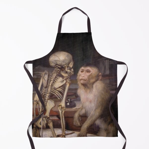 Item preview, Monkey before skeleton, by Gabriel von Max designed and sold by TeeARTHY.